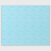 Wavy Pattern - Sky Blue on White Geschenkpapier (Flach)