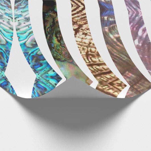 Wavy PAttern Strips der schmalen Muschel Geschenkpapier (Ecke)