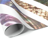 Wavy PAttern Strips der schmalen Muschel Geschenkpapier (Rolleneckpunkt)