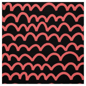 Wavy Pattern - Tropisches Rosa auf schwarz Stoff (Muster)
