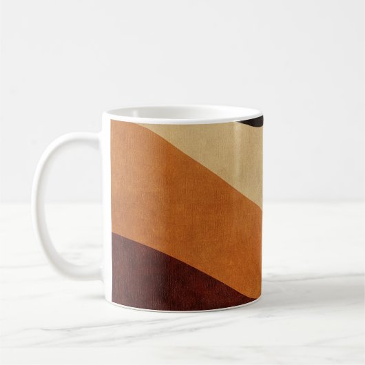 🌈 Wavy Pattern - Warm & Nostalgic 🎨 Kaffeetasse (Links)