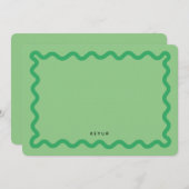 Wavy Personalisiert Stationery Note Card Mitteilungskarte (Vorne/Hinten)