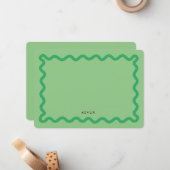 Wavy Personalisiert Stationery Note Card Mitteilungskarte (Vorderseite/Rückseite Beispiel)