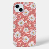 Wavy Pink Daisies Case-Mate iPhone Hülle (Rückseite)