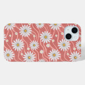 Wavy Pink Daisies Case-Mate iPhone Hülle (Rückseite (Horizontal))