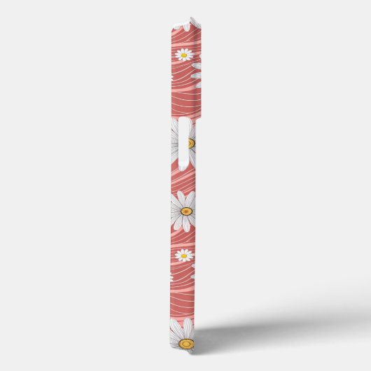 Wavy Pink Daisies Case-Mate iPhone Hülle (Rückseite / Rechts)