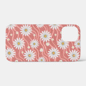 Wavy Pink Daisies Case-Mate iPhone Hülle (Rückseite (Horizontal))