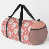 Wavy Pink Daisies Duffle Bag (Rechte Ecke)