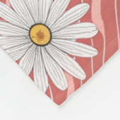Wavy Pink Daisies  Fleecedecke (Ecke)