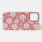 Wavy Pink Daisies iPhone Hülle (Rückseite (Horizontal))