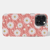 Wavy Pink Daisies iPhone Hülle (Rückseite (Horizontal))
