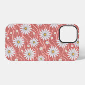 Wavy Pink Daisies iPhone Hülle (Rückseite (Horizontal))
