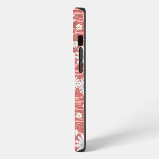 Wavy Pink Daisies iPhone Hülle (Linke Seite)