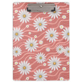 Wavy Pink Daisies Klemmbrett (Vorderseite)