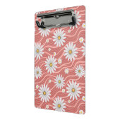 Wavy Pink Daisies Mini Klemmbrett (Gewinkelt2)
