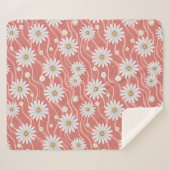 Wavy Pink Daisies  Sherpadecke (Vorderseite (Horizontal))