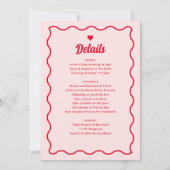 Wavy Pink Lights Bachelorette Wochenende Ausflug Einladung (Rückseite)