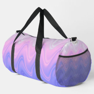 Wavy Pink Lila Abstrakter Duffel-Beutel Duffle Bag