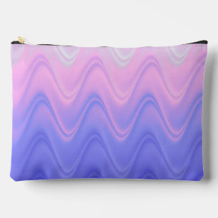 Wavy Pink Lila Abstraktes Accessory Pouch Zubehörtasche