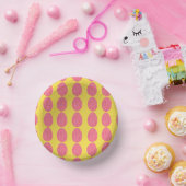 Wavy Pink Ostereier Pappteller (Party)