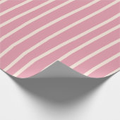 Wavy Pink Stripe Muster Geschenkpapier (Ecke)