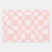 Wavy Pink und Lila, kariertes Muster Geschenkpapier Set (Vorderseite 3)