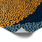Wavy Polka Dot: Vintages Textil. Poster (Ecke)
