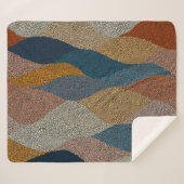 Wavy Polka Dot: Vintages Textil. Sherpadecke (Vorderseite (Horizontal))