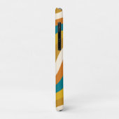 Wavy Pop-Streifen Retro-Muster Teal Ocker Initiale Case-Mate iPhone Hülle (Hinten/Links)