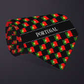 Wavy Portugal Flag Pattern Krawatte