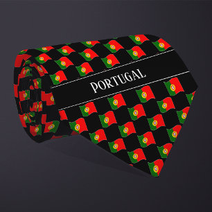 Wavy Portugal Flag Pattern Krawatte