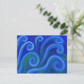 Wavy Postkarte (Stehend Vorderseite)