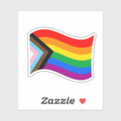 Wavy Progress Pride Flag Aufkleber (Blatt)