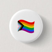 Wavy Progress Pride Flag Button (Vorderseite)
