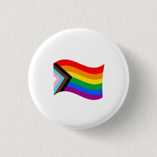 Wavy Progress Pride Flag Button (Vorderseite)