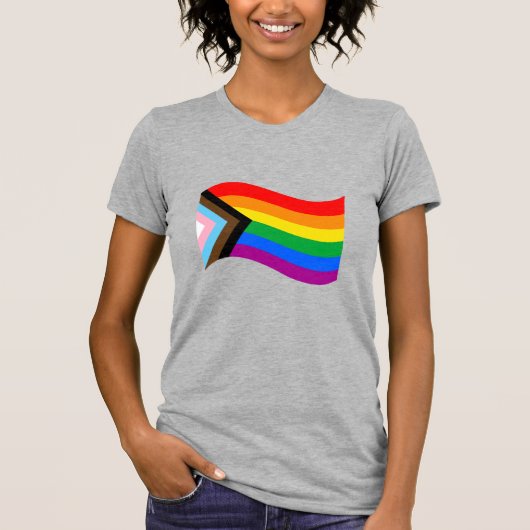 Wavy Progress Pride Flag T-Shirt (Vorderseite)