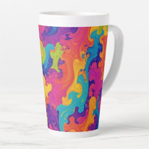 Wavy Psychedelic Design Milchtasse