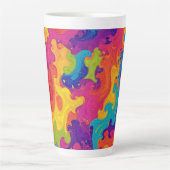 Wavy Psychedelic Design Milchtasse (Vorderseite)