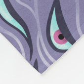 Wavy Psychedelischer Horror - Lila Eye Pattern Fleecedecke (Ecke)