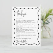 Wavy Rahmen, Wavy Rahmen, modern, danke Karte (Stehend Vorderseite)