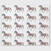 WAVY RAINBOW HORSE GESCHENKPAPIER (Flach)