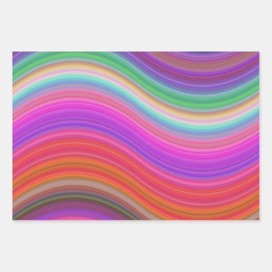 Wavy Rainbow of Colors Geschenkpapier Set (Vorderseite 2)
