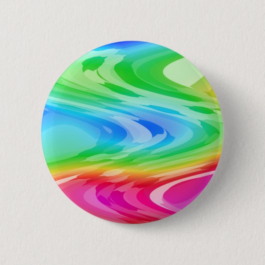 Wavy Rainbow Pattern Button (Vorderseite)