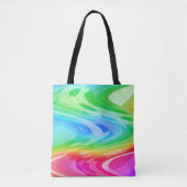 Wavy Rainbow Pattern Tasche (Vorderseite)