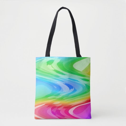 Wavy Rainbow Pattern Tasche (Vorderseite)