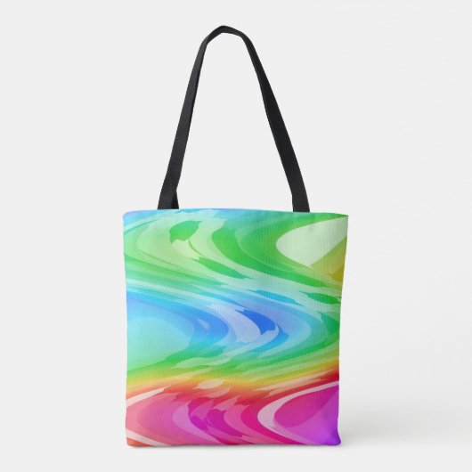 Wavy Rainbow Pattern Tasche (Rückseite)
