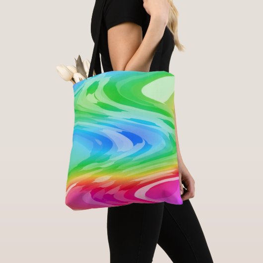 Wavy Rainbow Pattern Tasche (Von Nahem)