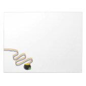 Wavy Rainbow Stripes Leading to Pot of Gold Notizblock (Vorderseite)