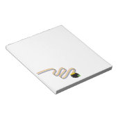 Wavy Rainbow Stripes Leading to Pot of Gold Notizblock (angewinkelt)