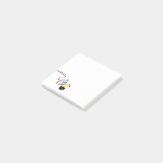 Wavy Rainbow Stripes Leading to Pot of Gold Post-it Klebezettel (angewinkelt)